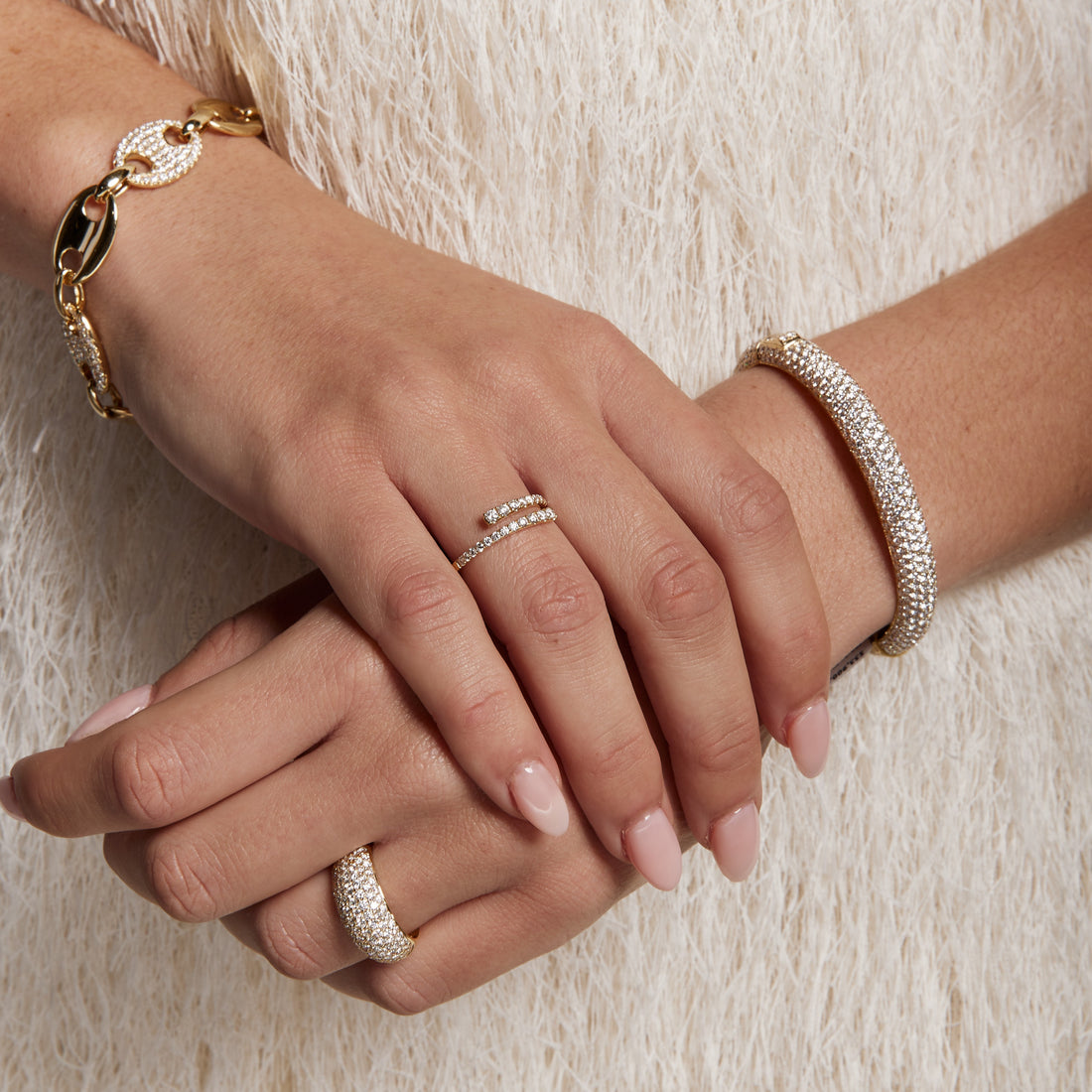 Diamond Pavé Hinge Bangle