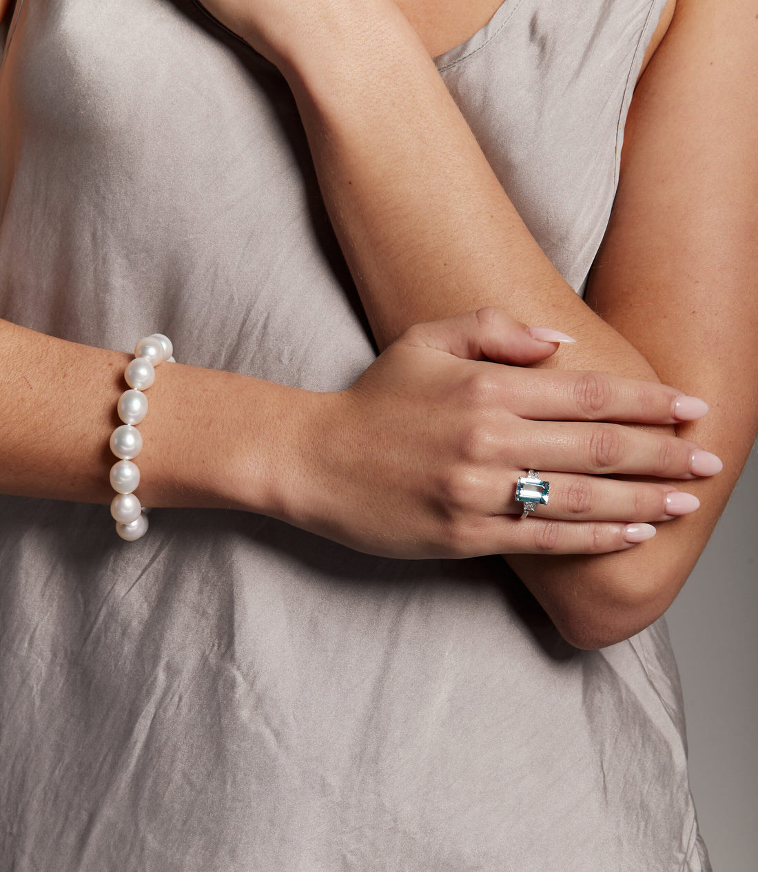 Pearl and Aquamarine Jewellery