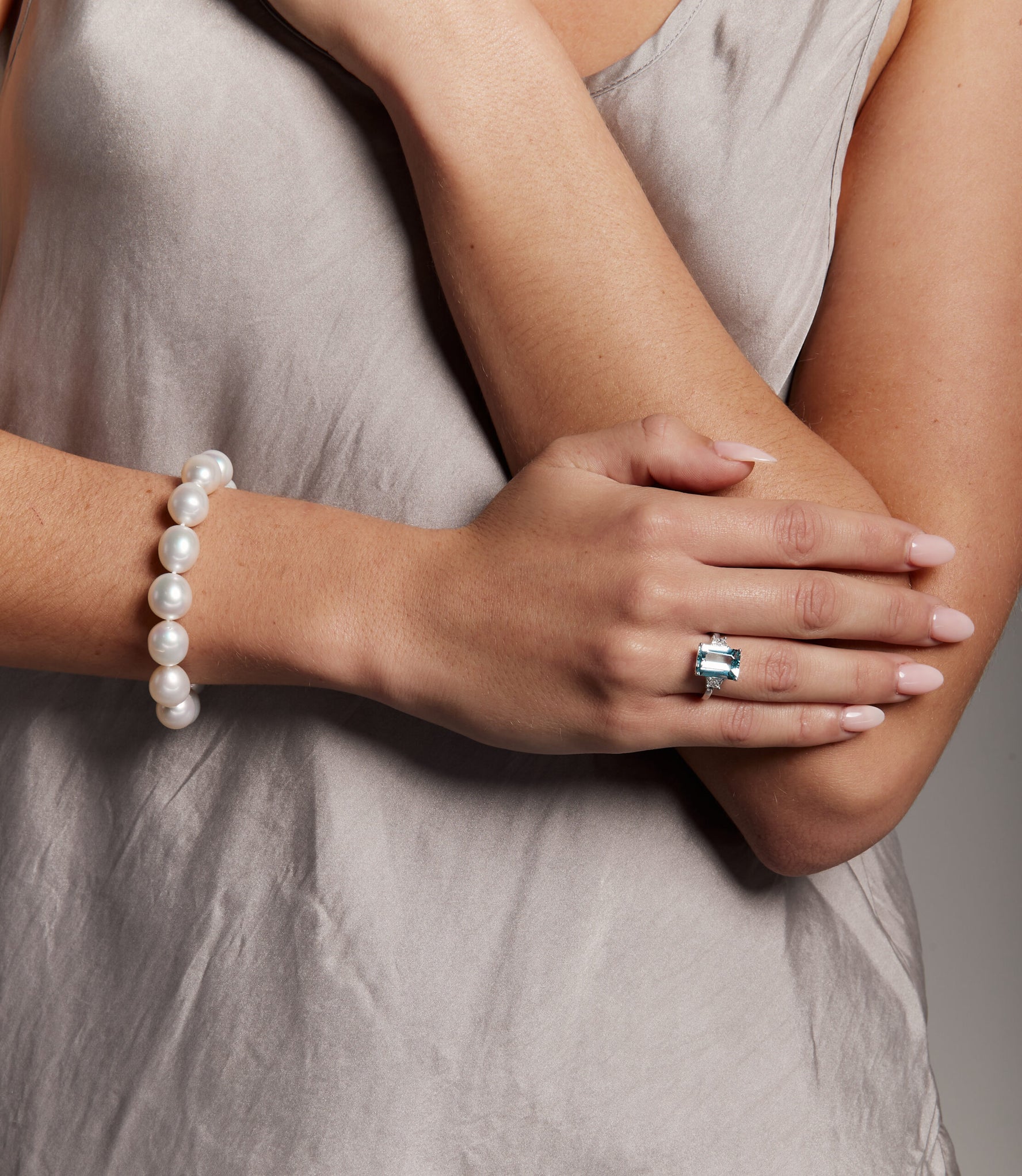 Pearl and Aquamarine Jewellery