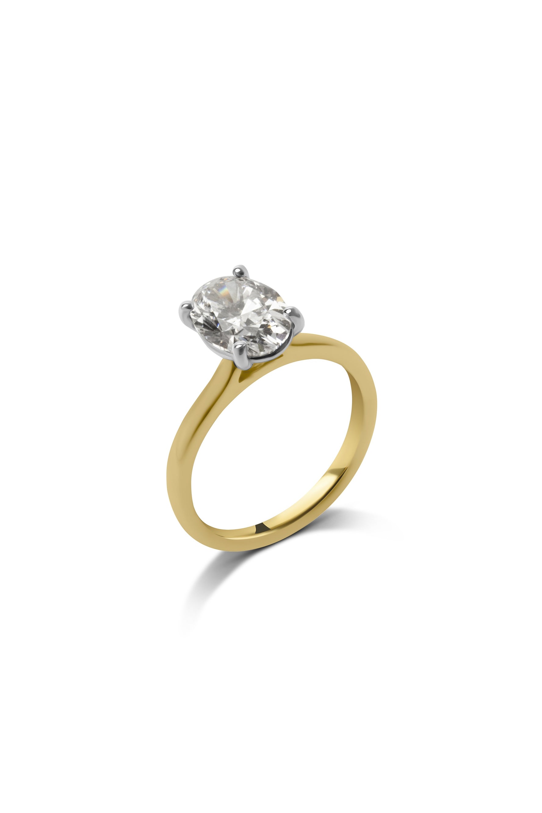 2ct Natural Oval Cut Diamond Solitaire
