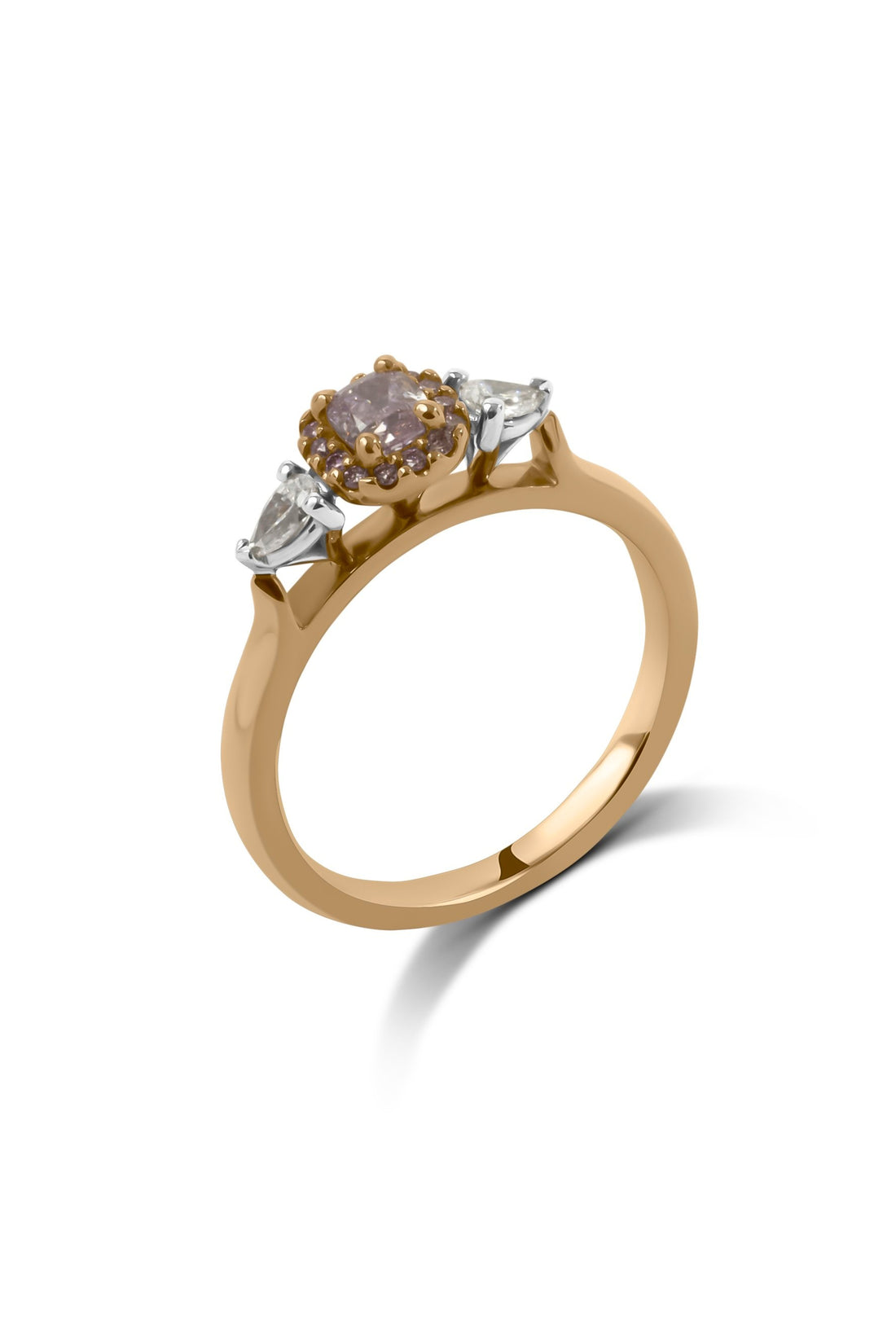 Cushion Cut Pink Diamond Trilogy