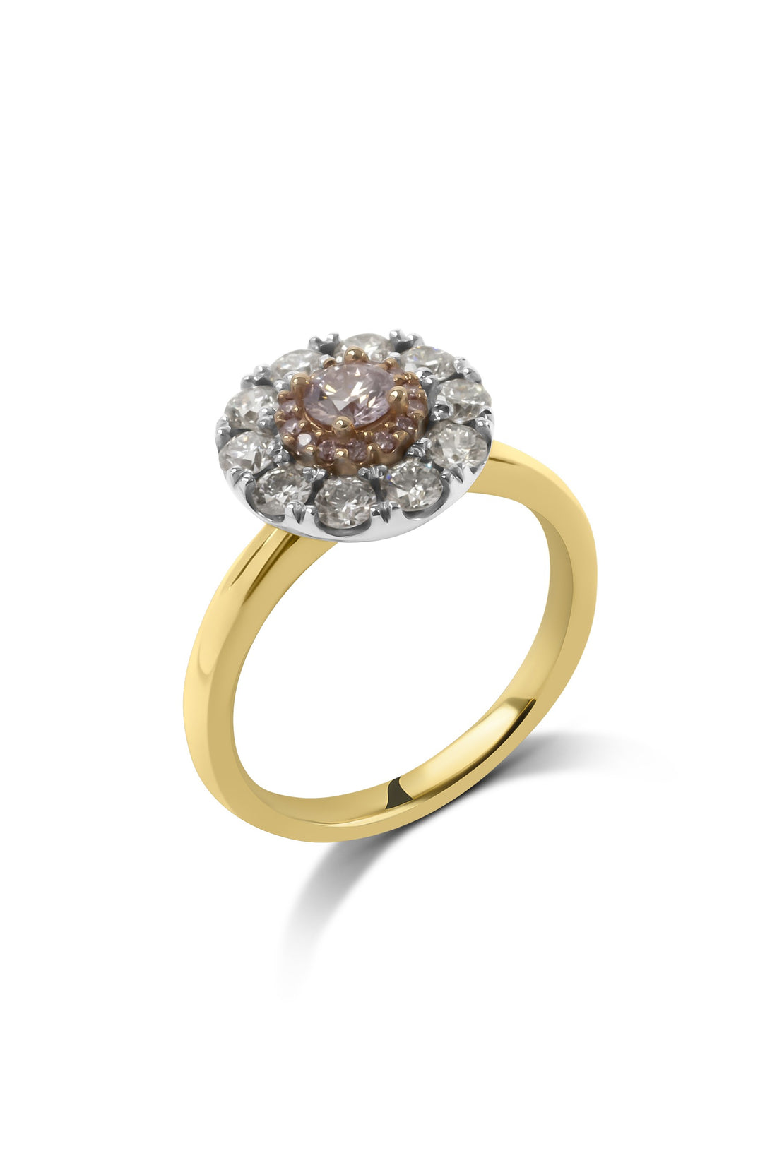 Round Brilliant Cut Pink Diamond Ring