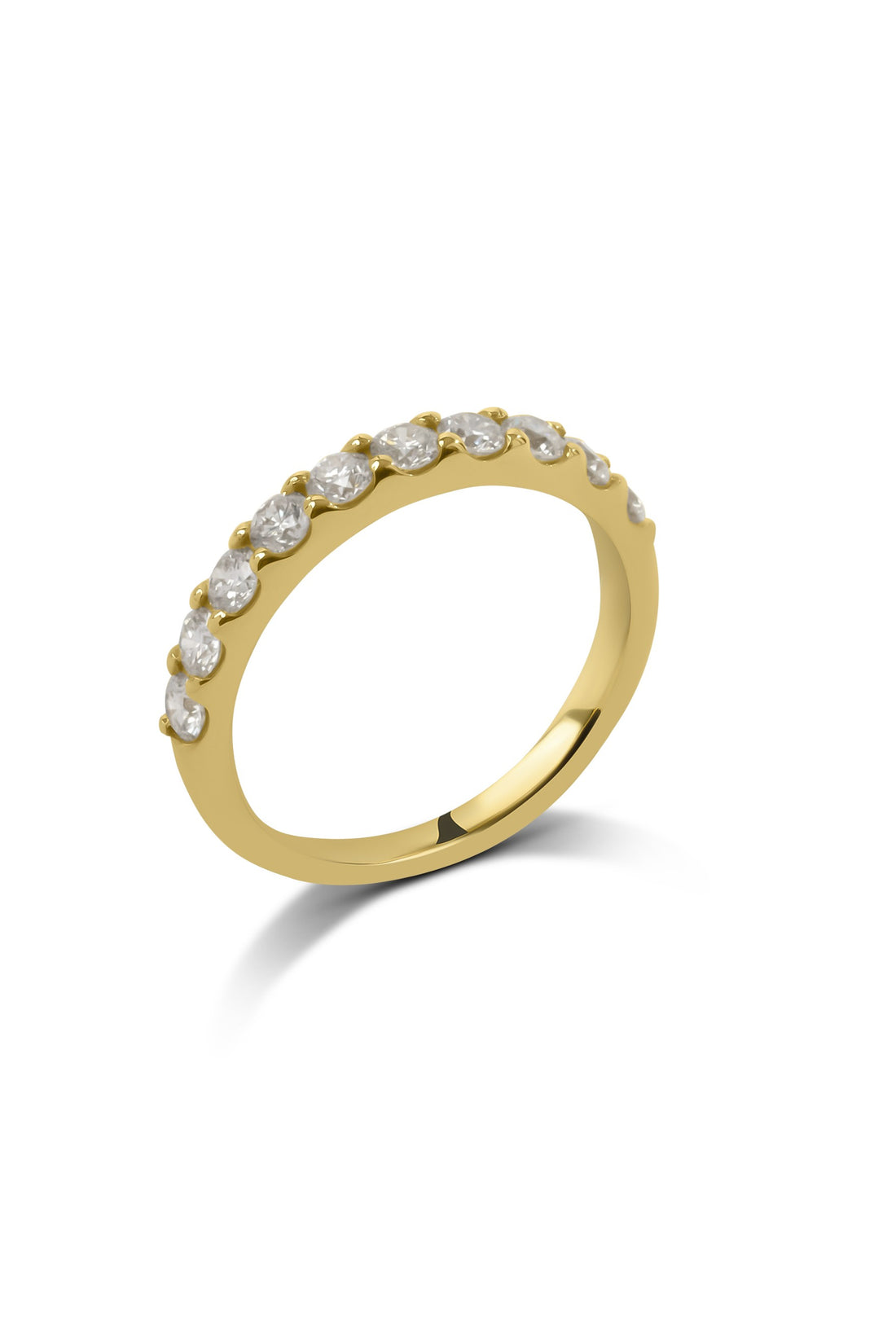 Shared Claw Diamond Wedding Band