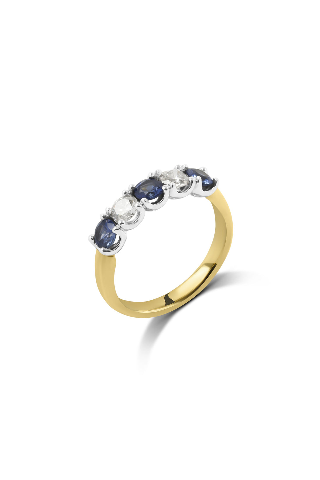 Ceylon Sapphire & Diamond Five Stone