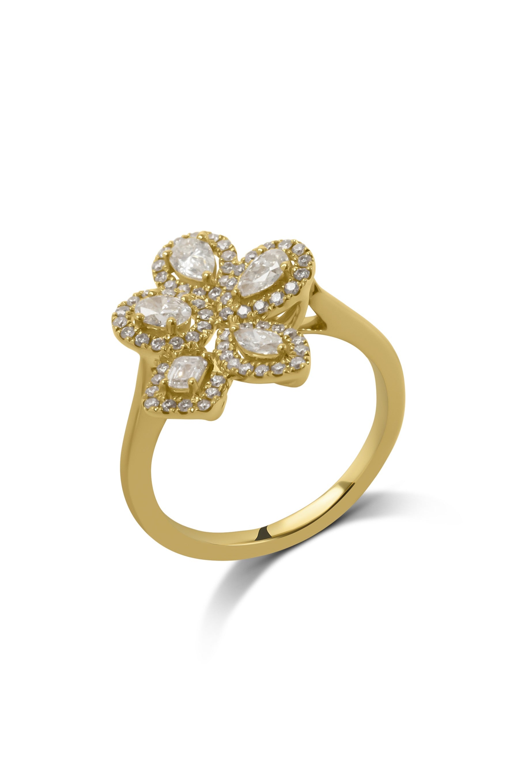 Mixed cut Diamond Cocktail Ring