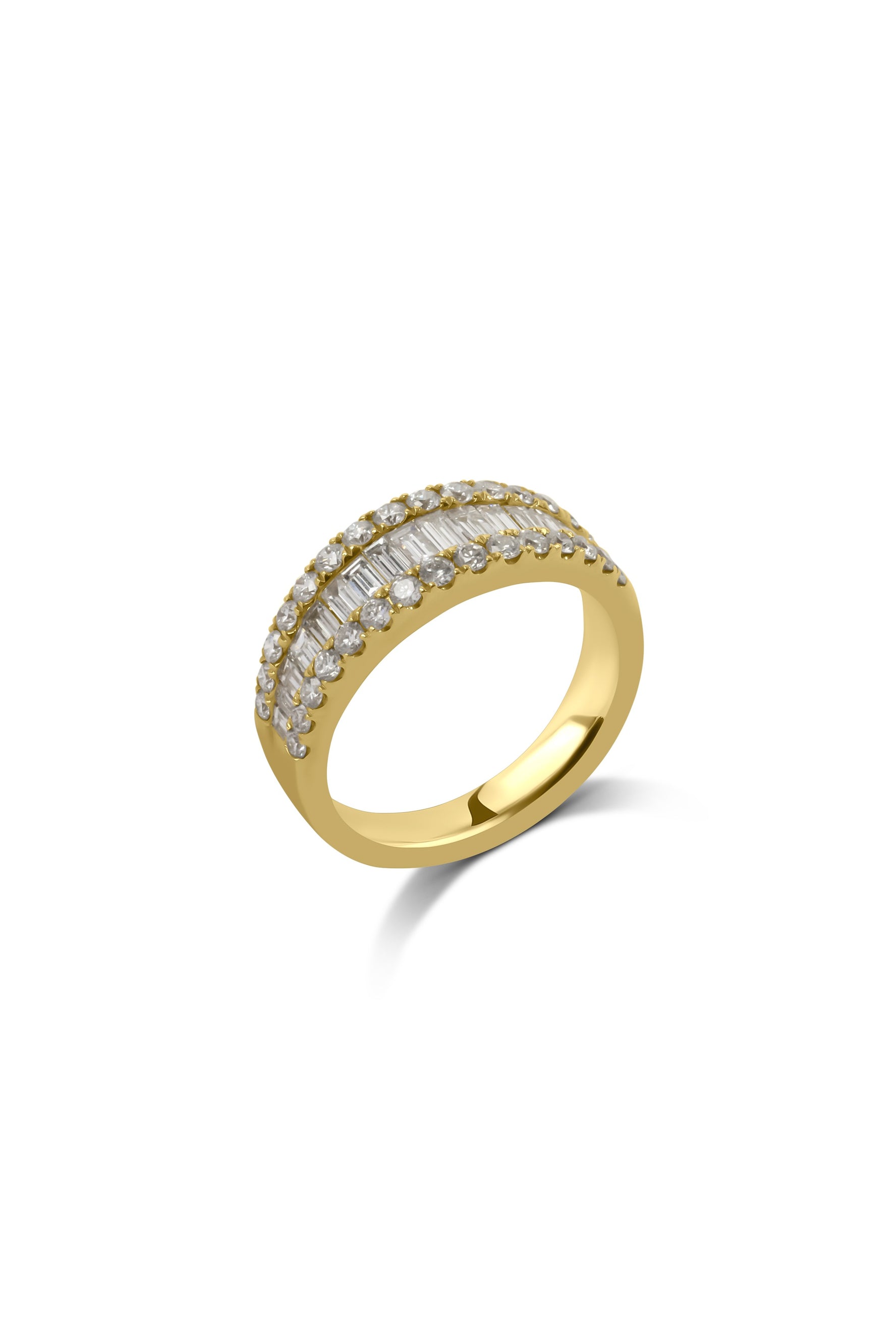 18ct Yellow Gold Baguette Cut Diamond Band