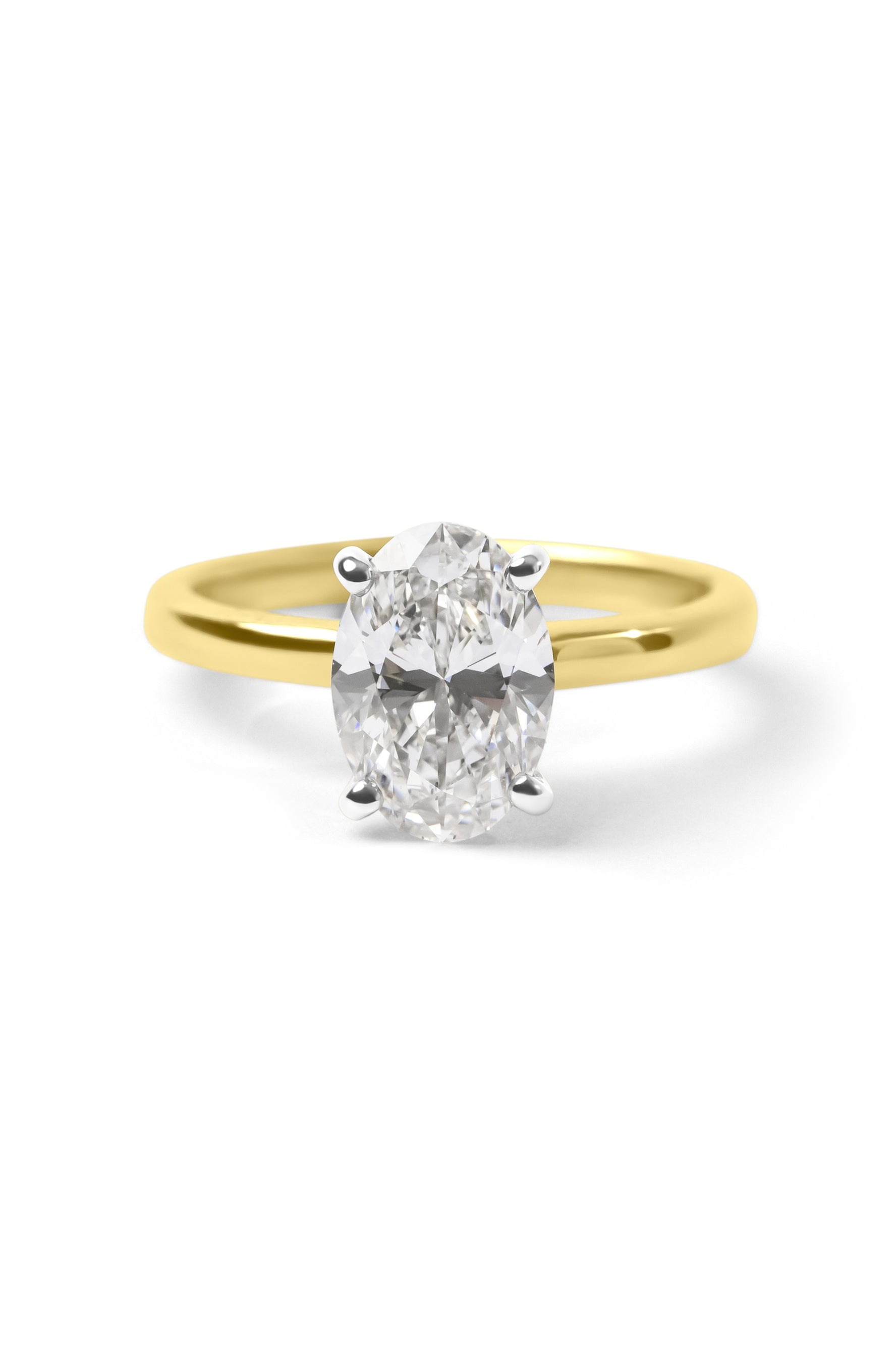 2ct Natural Oval Cut Diamond Solitaire