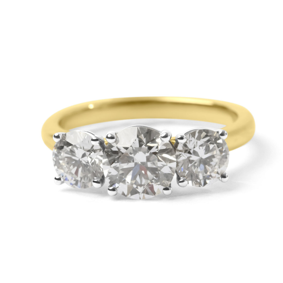 2.40ct Natural Diamond Trilogy in 18ct Gold