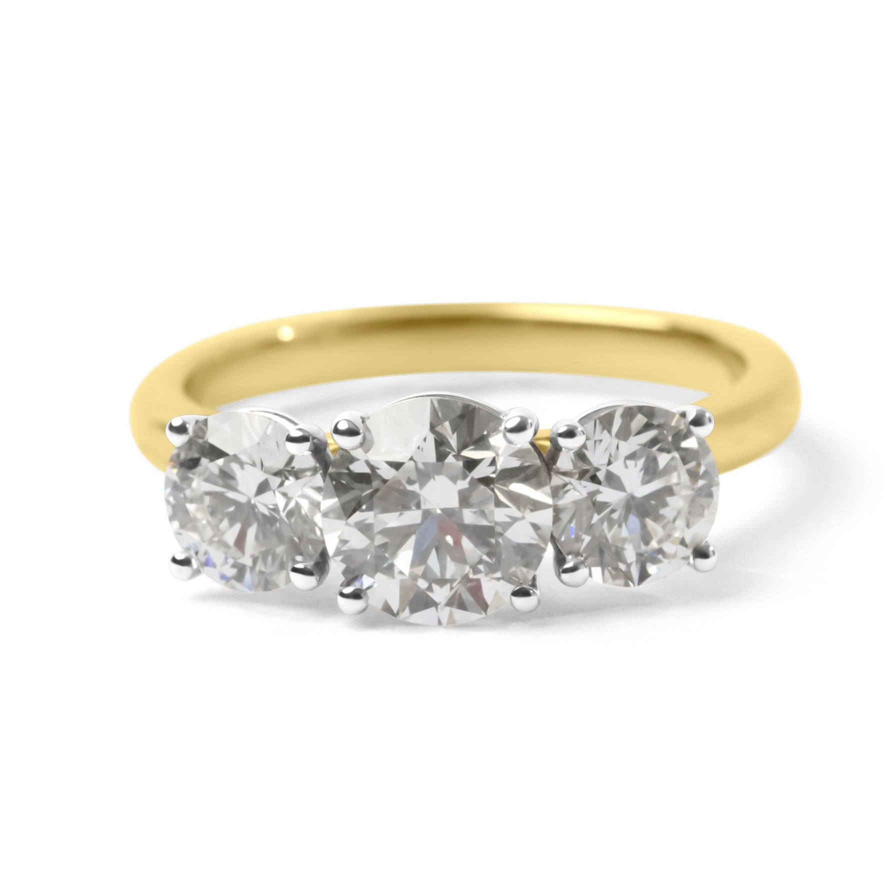 2.40ct Natural Diamond Trilogy in 18ct Gold
