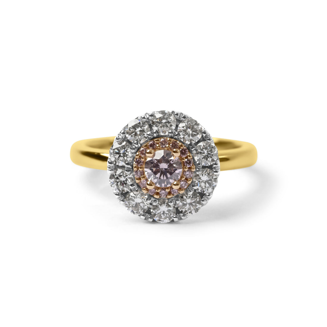Round Brilliant Cut Pink Diamond Ring
