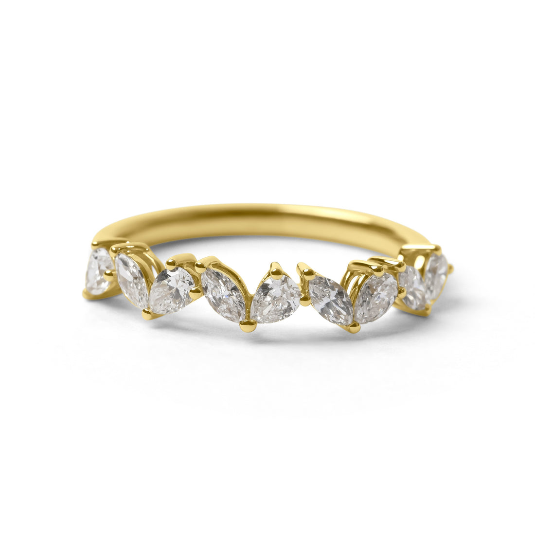 Pear Cut and Marquise Cut Diamond Band