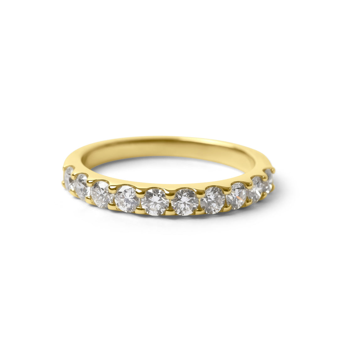 Shared Claw Diamond Wedding Band