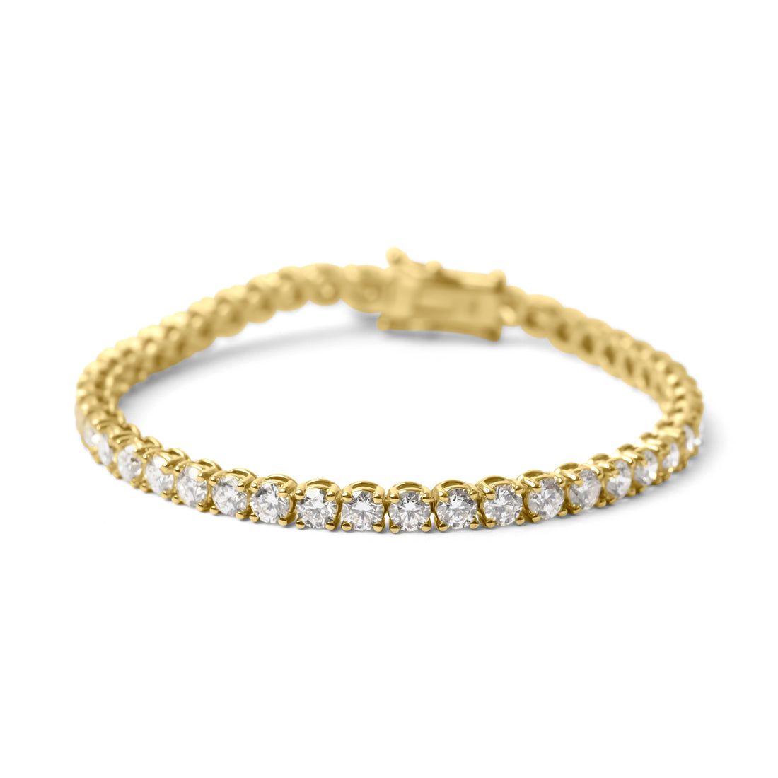 5.40ct Diamond Tennis Bracelet, Yellow Gold