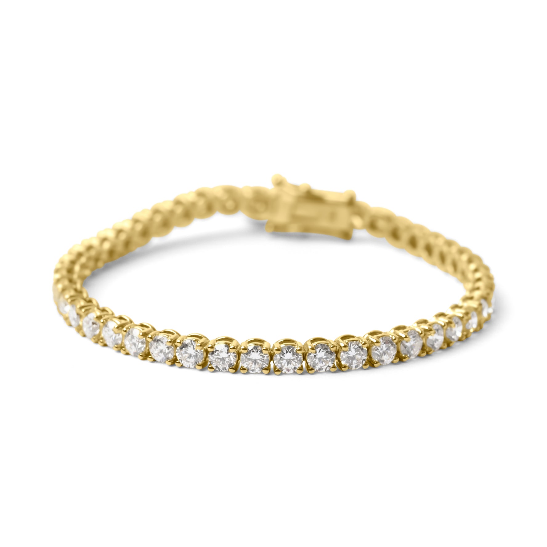 5.40ct Diamond Tennis Bracelet, Yellow Gold