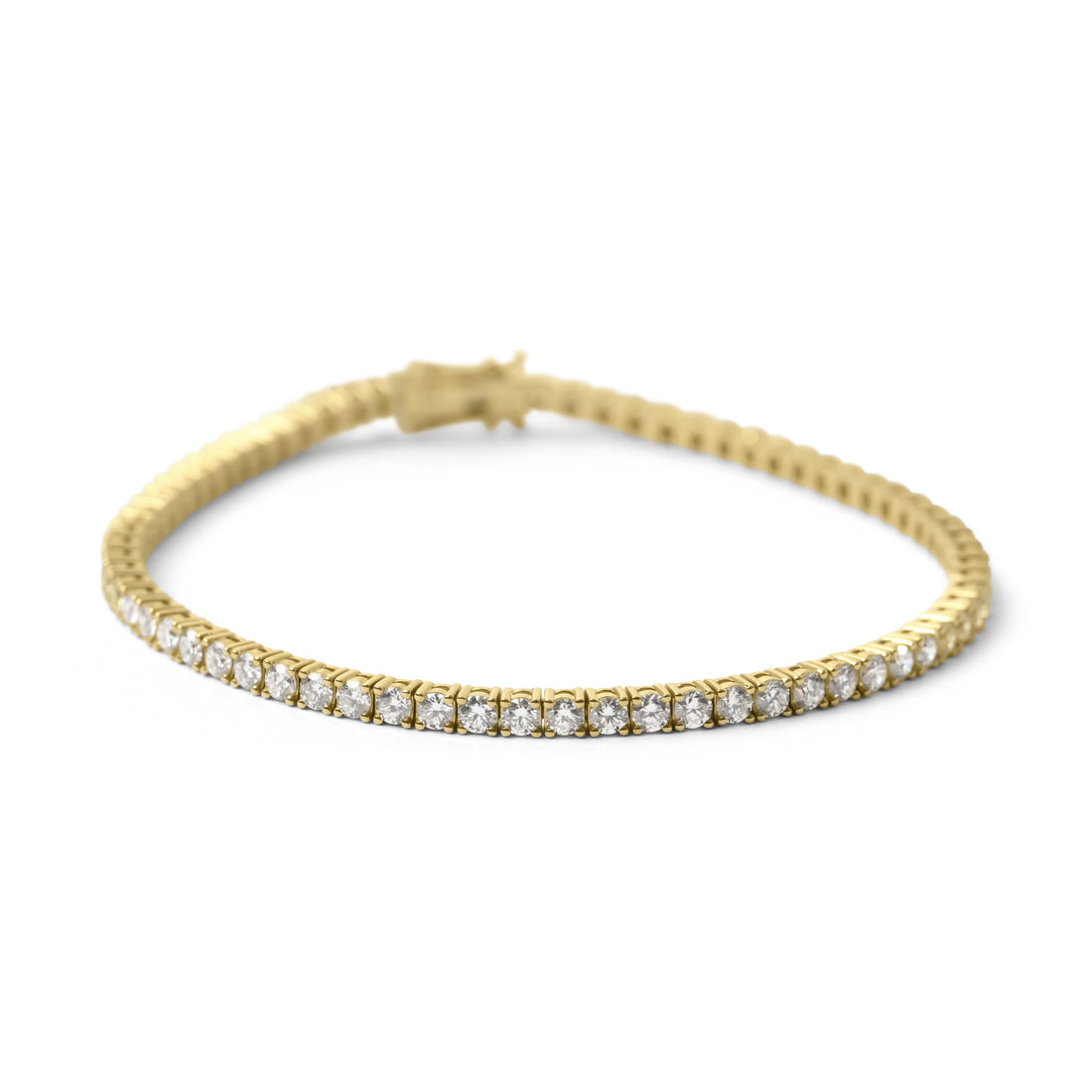 18ct Yellow Gold Diamond Tennis Bracelet