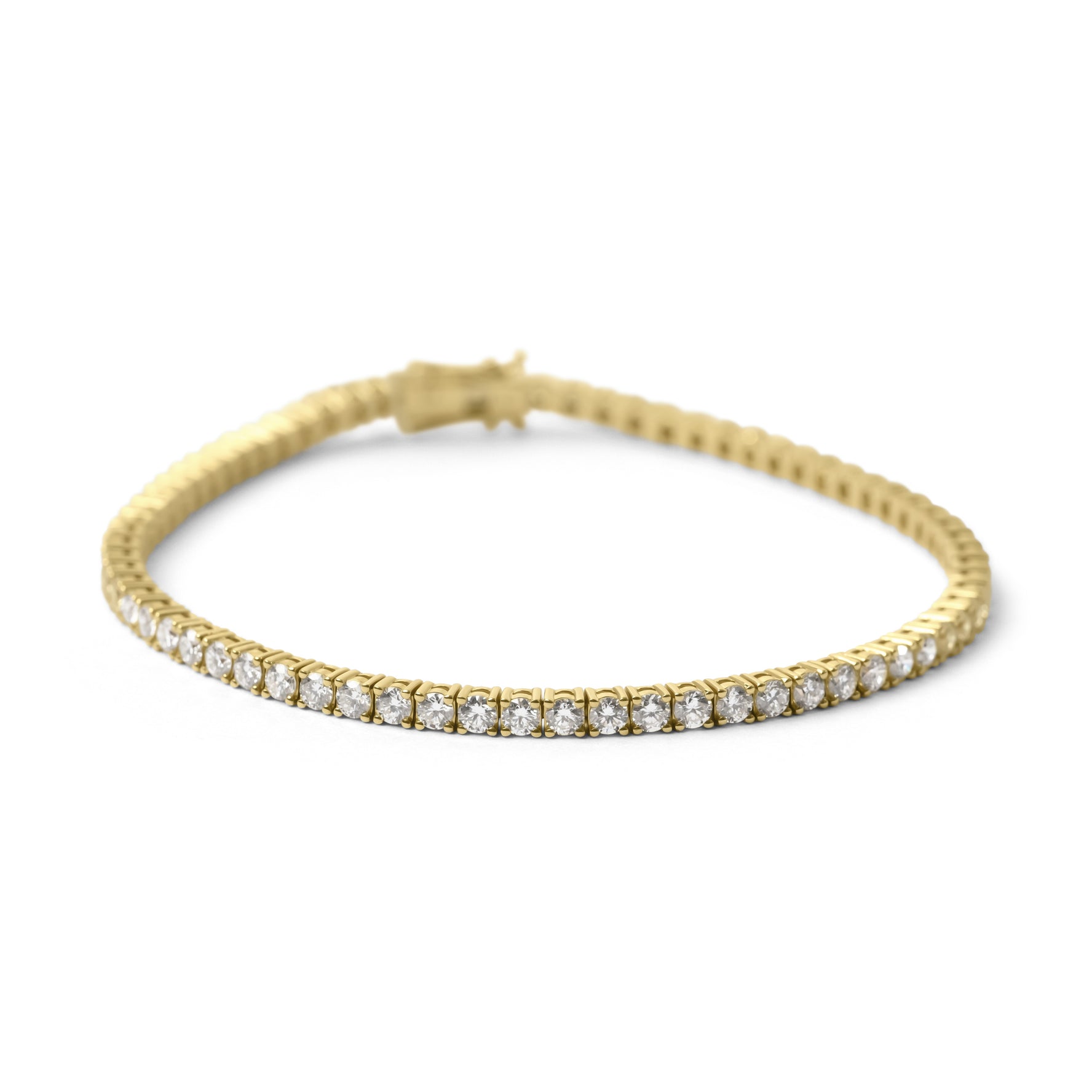 18ct Yellow Gold Diamond Tennis Bracelet