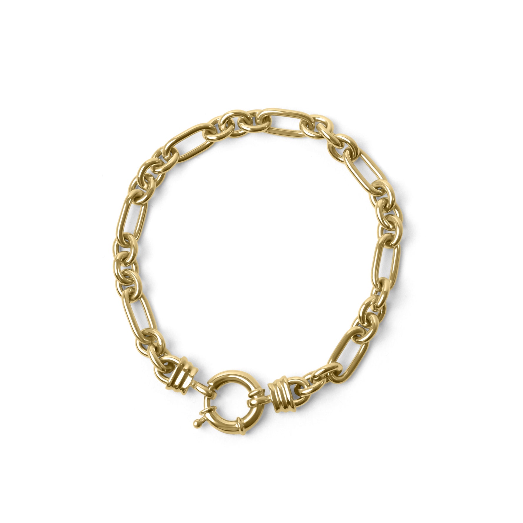 9ct Yellow Gold Oval Link Bracelet