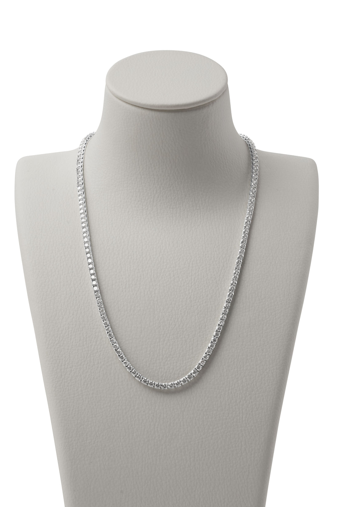 12.23ct Natural Diamond Tennis Necklet in 18ct White Gold
