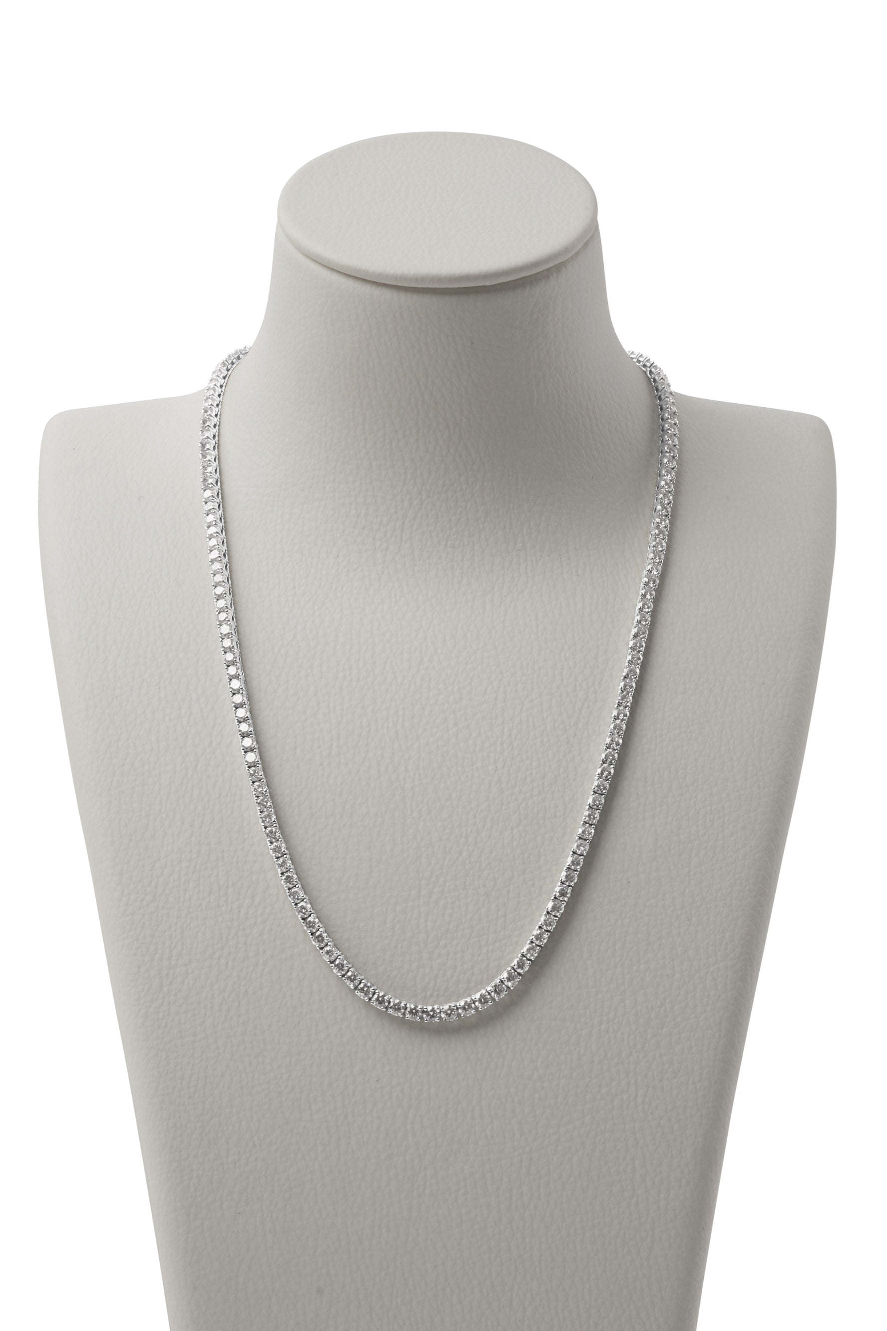 12.23ct Natural Diamond Tennis Necklet in 18ct White Gold