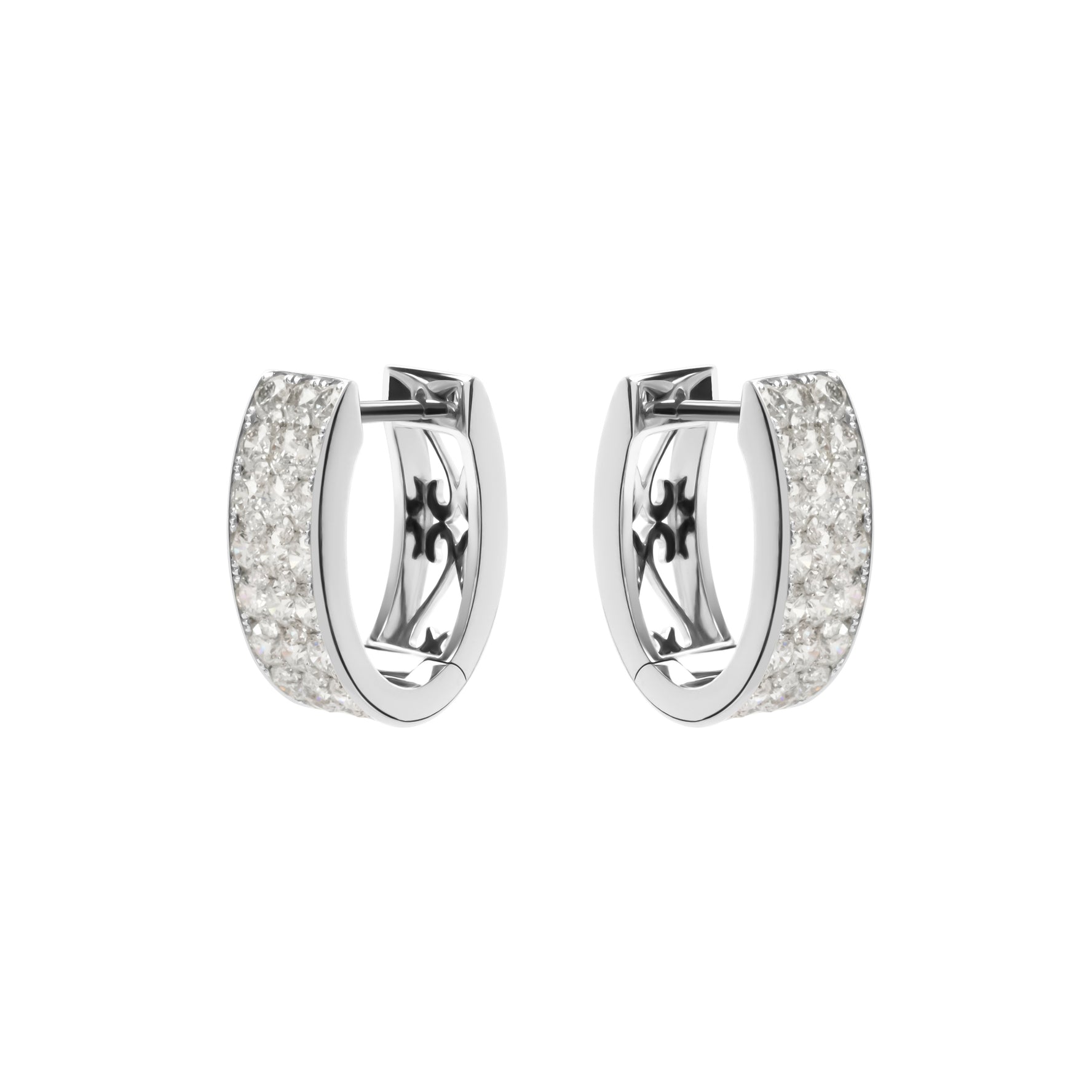 3ct Rectangular Shaped Hoop Earrings