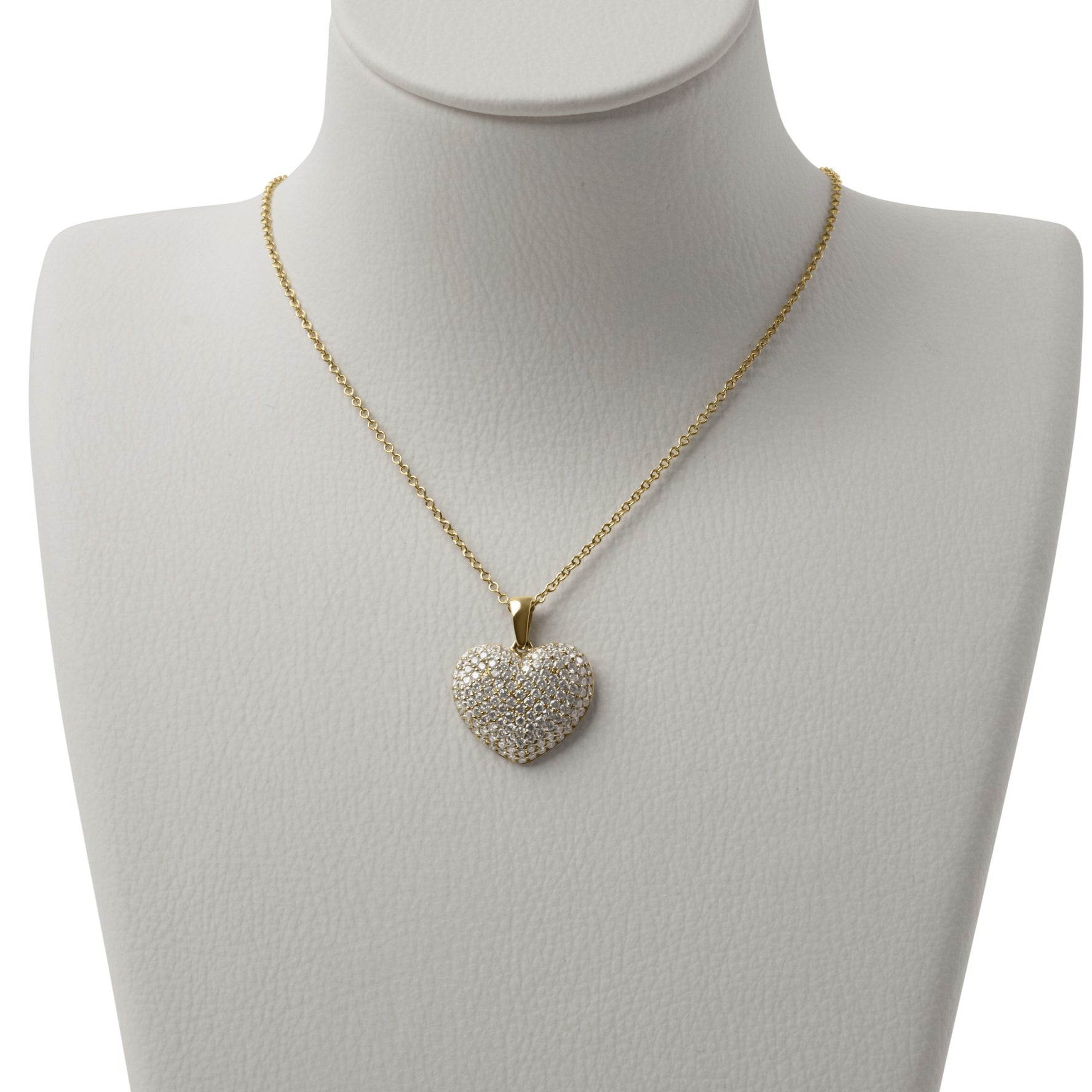 1.80ct Diamond Heart Pendant in 18ct Yellow Gold