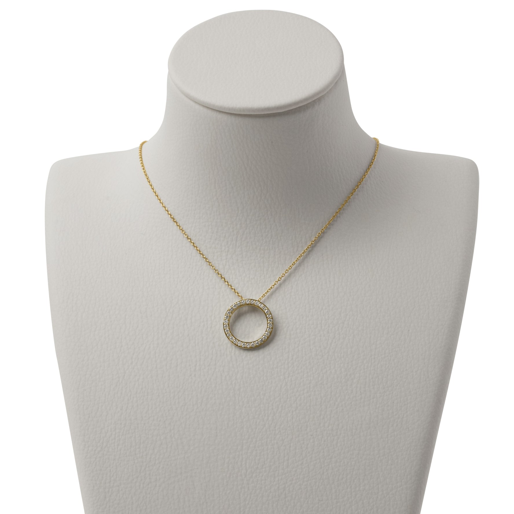 18ct Yellow Gold Diamond Circle Pendant