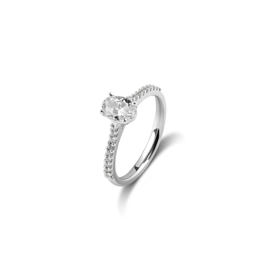 0.70ct Oval Cut Diamond Engagement Ring