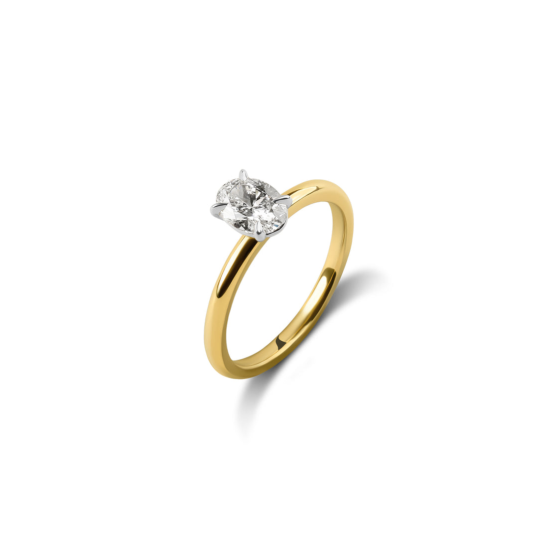 Oval Cut Diamond Rounded Band