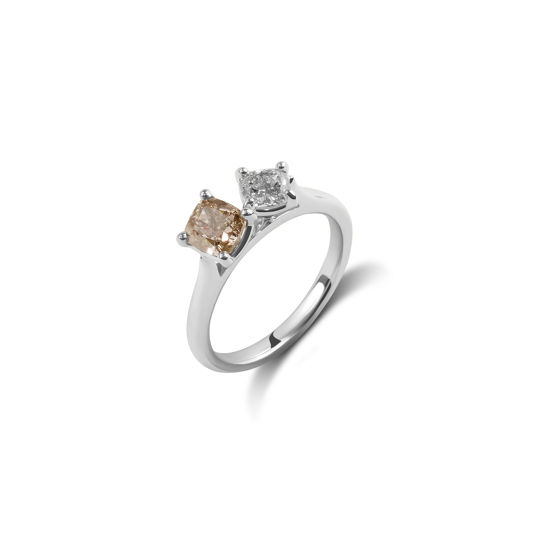 Cognac Two Diamond Ring
