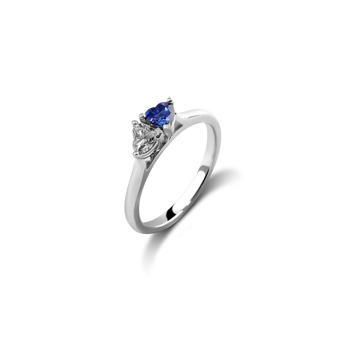 Ceylon Sapphire and Diamond Toi et Moi Ring
