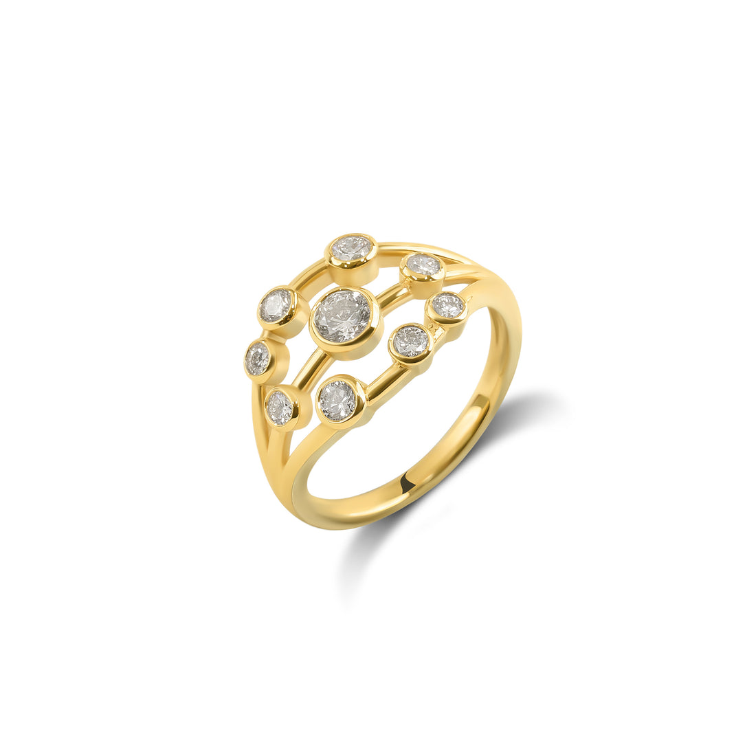 Bezel Set Diamond Cocktail Ring
