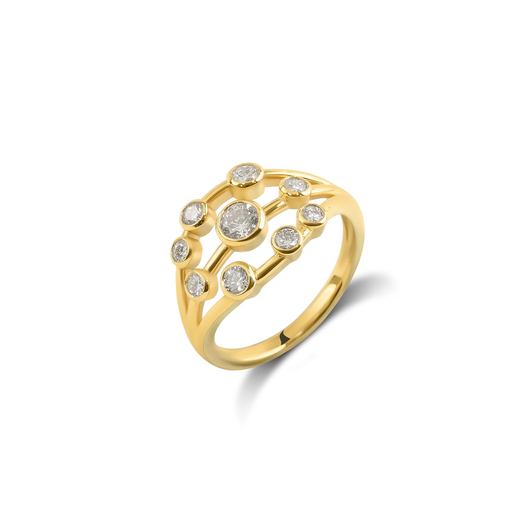 Bezel Set Diamond Cocktail Ring