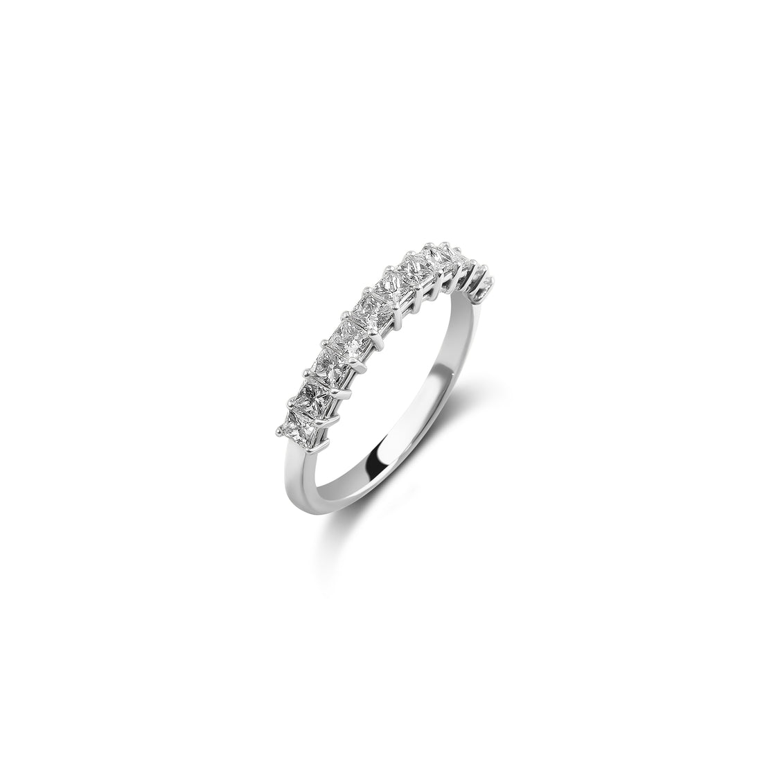 Princess Cut Diamond Wedding Band