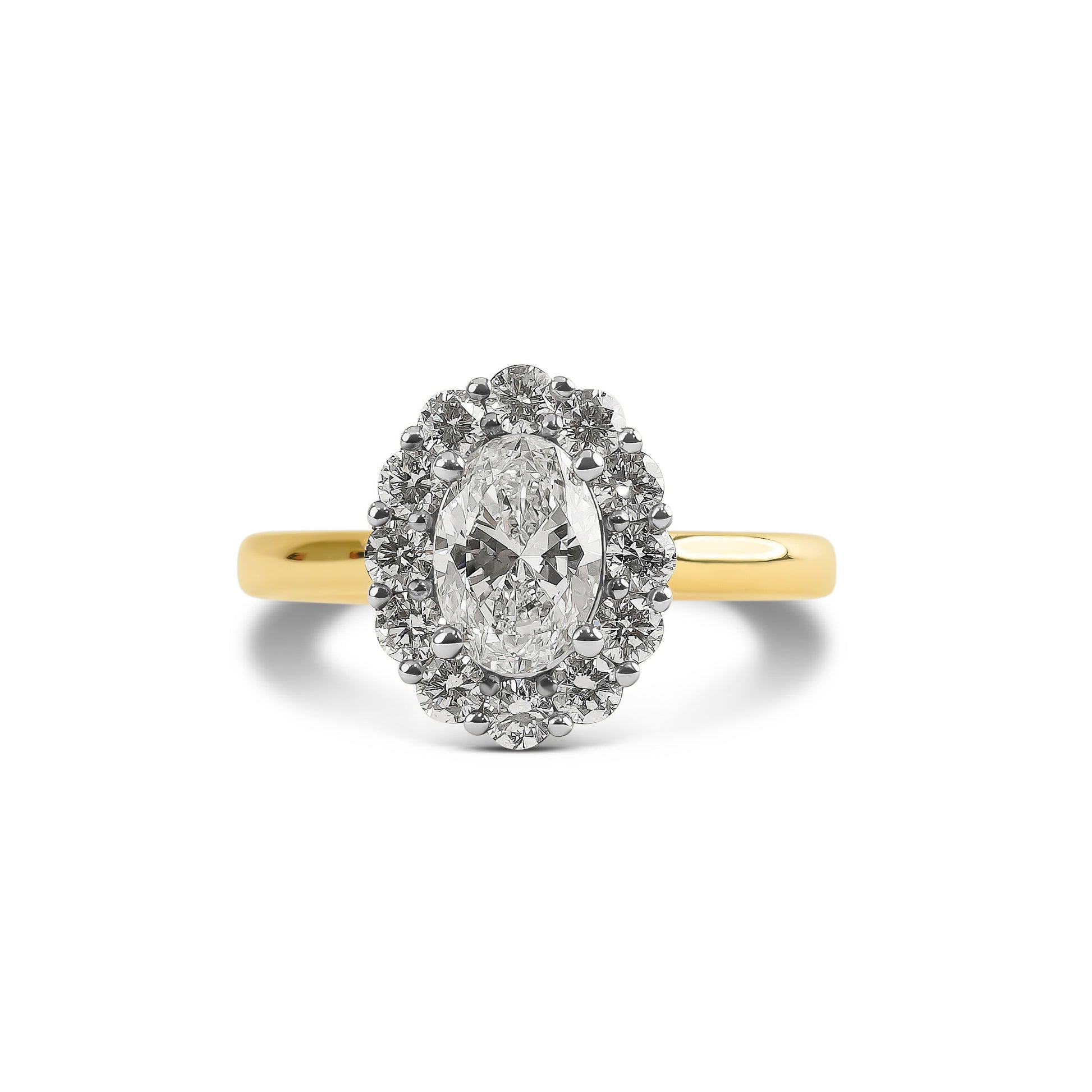 Oval Diamond in Halo