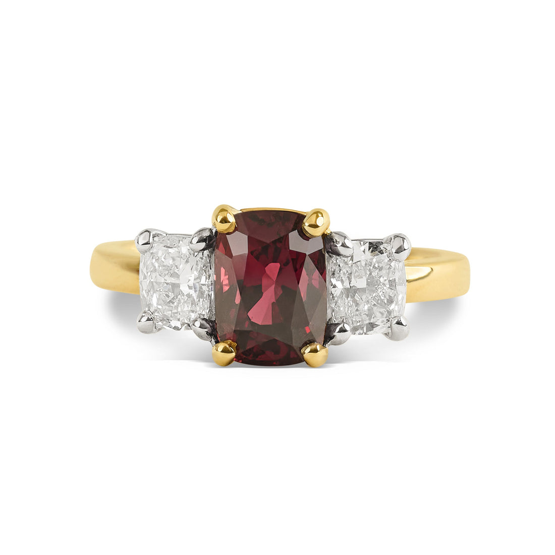 Cushion Cut Ruby & Diamond Trilogy
