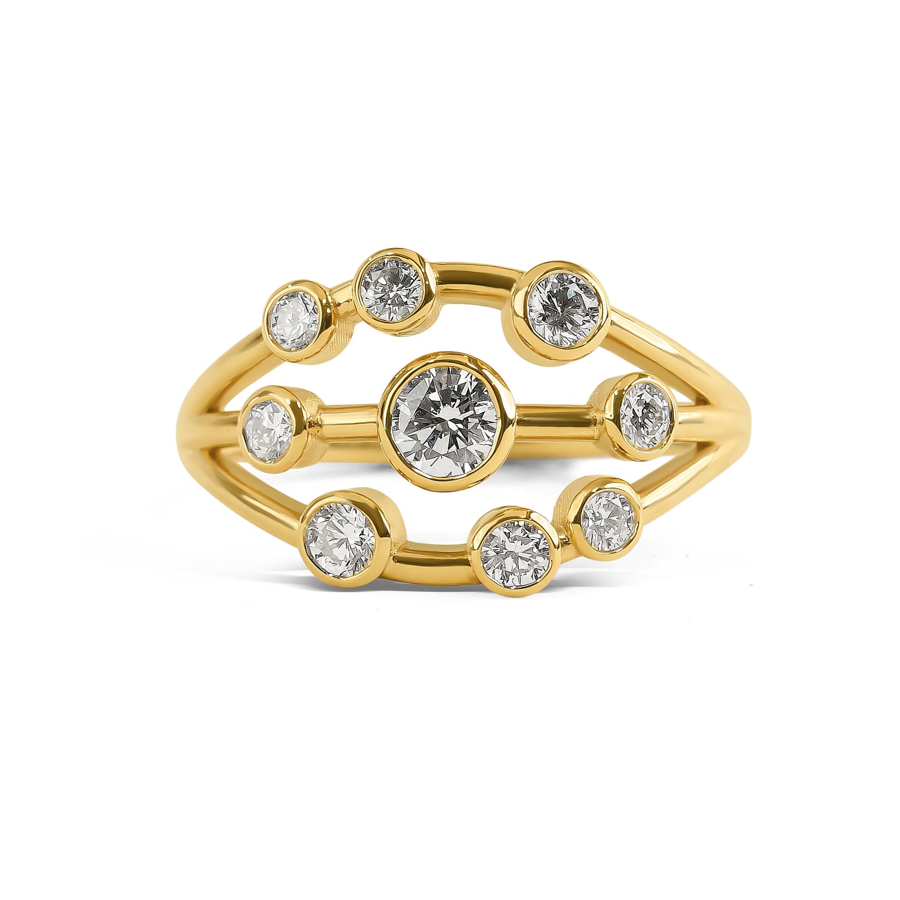 Bezel Set Diamond Cocktail Ring