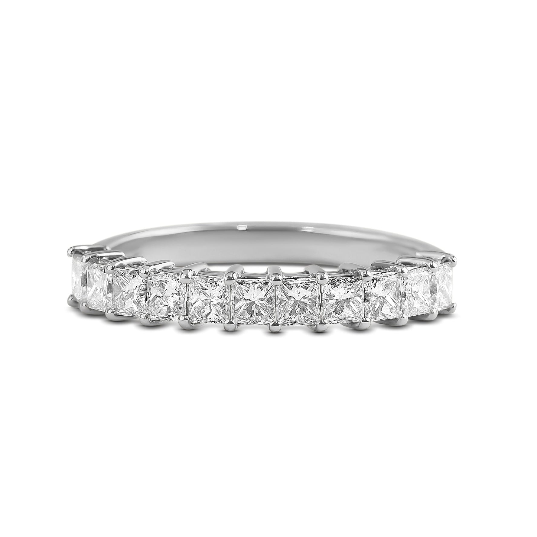 Princess Cut Diamond Wedding Band