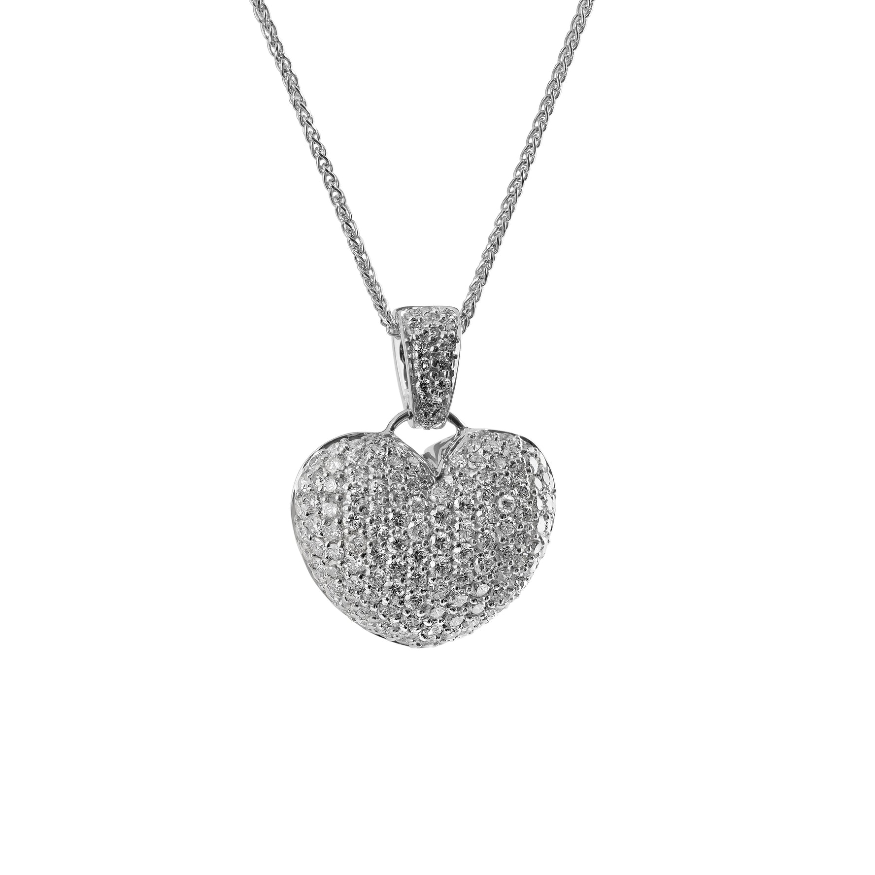 Diamond Pave Heart Pendant