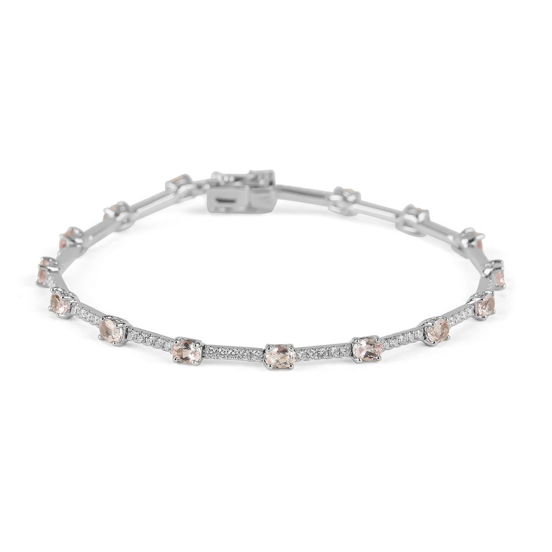 Morganite and Diamond Bracelet