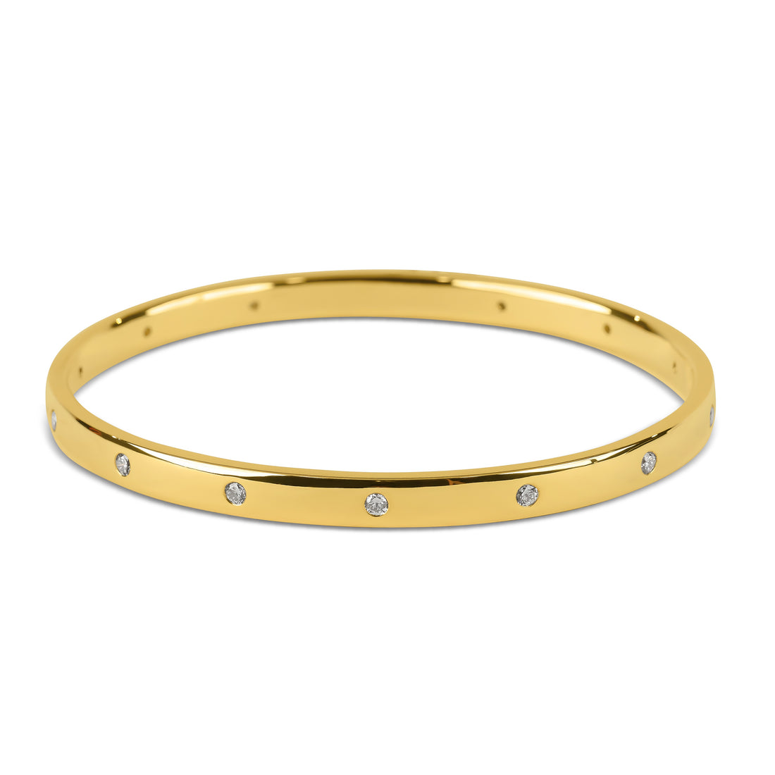 Hammer Set Diamond Bangle