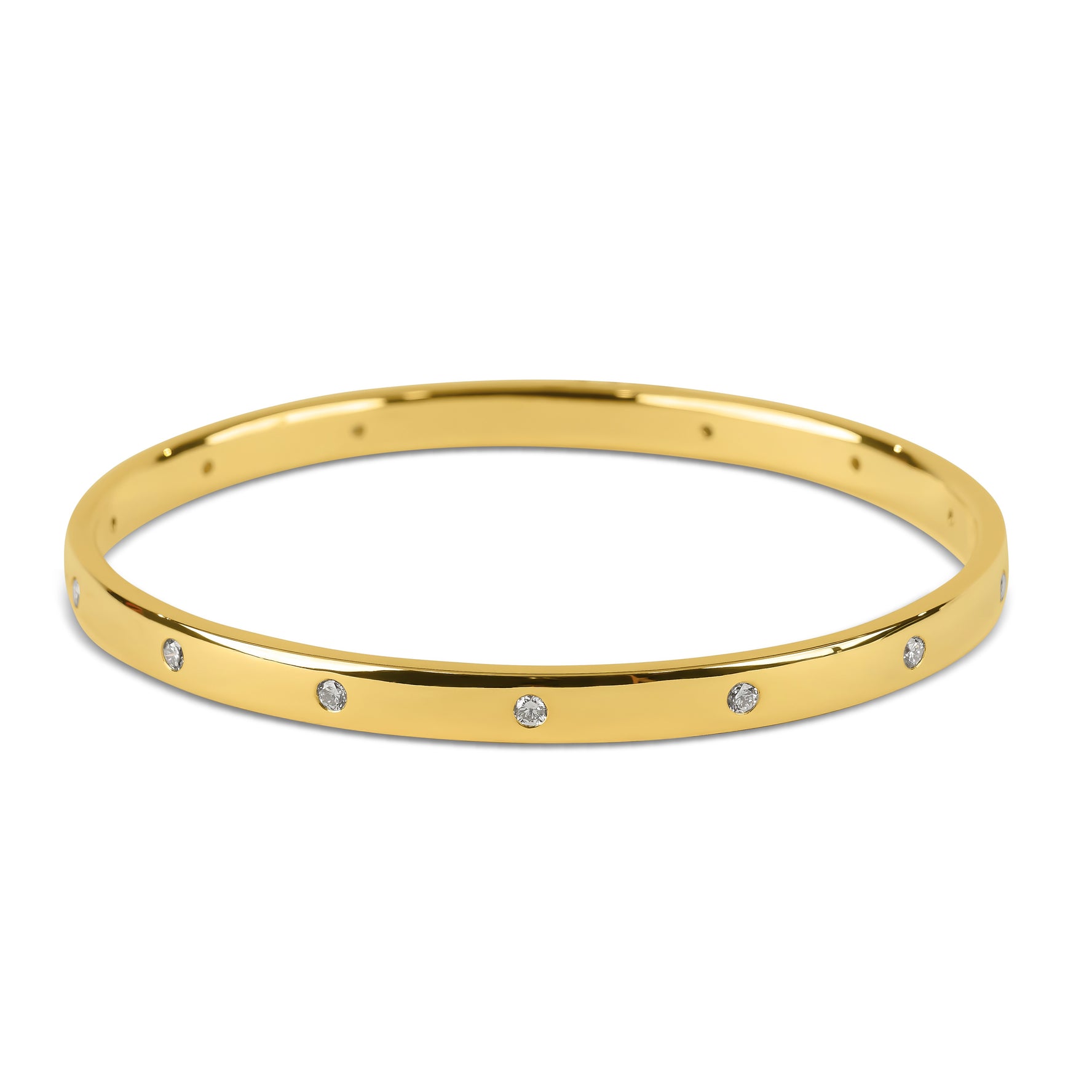 Hammer Set Diamond Bangle