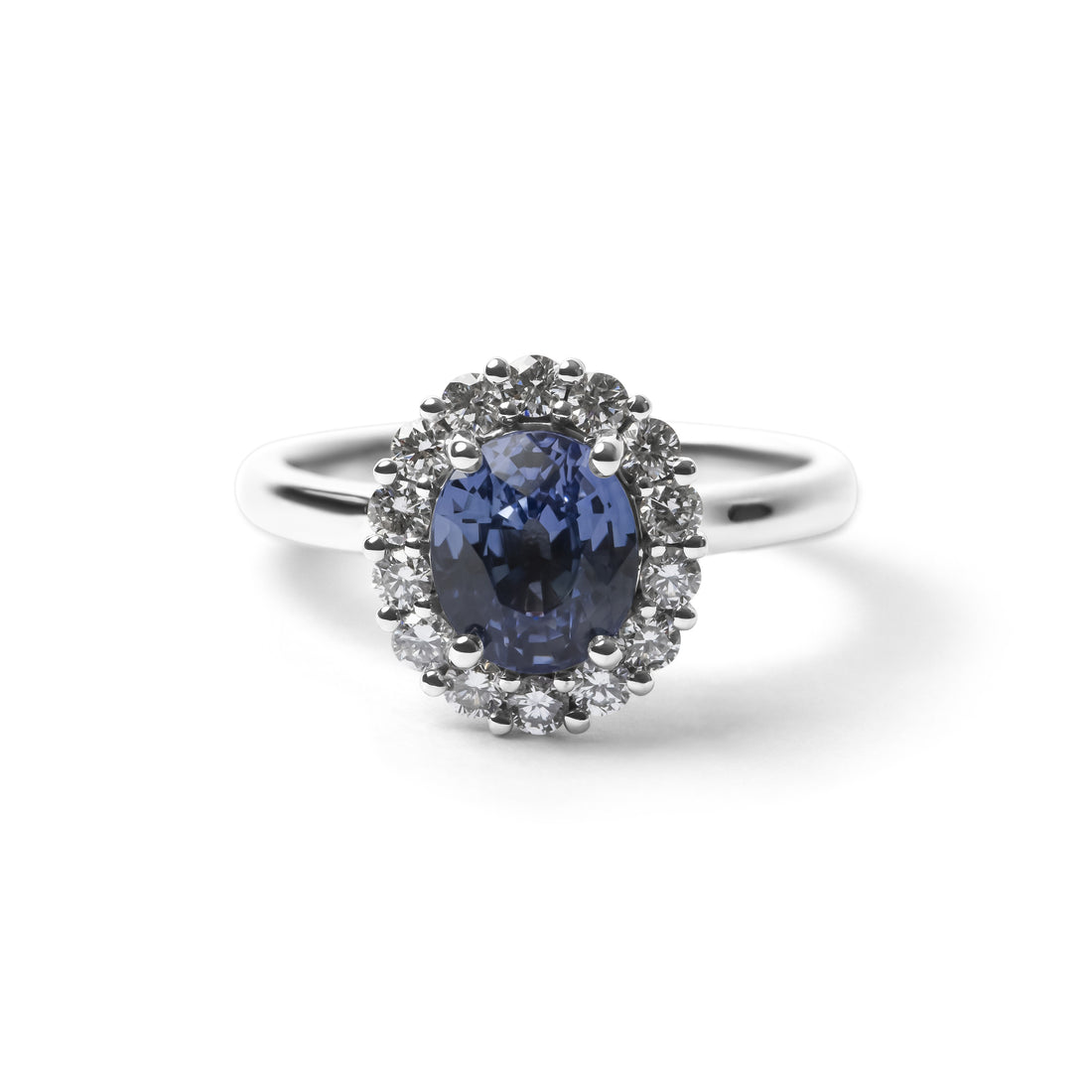 Ceylon Sapphire & Diamond Halo