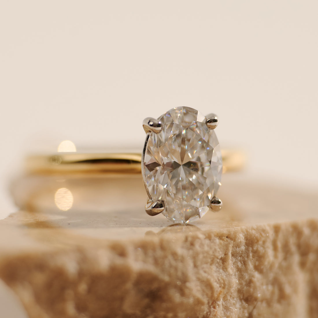 2ct Natural Oval Cut Diamond Solitaire