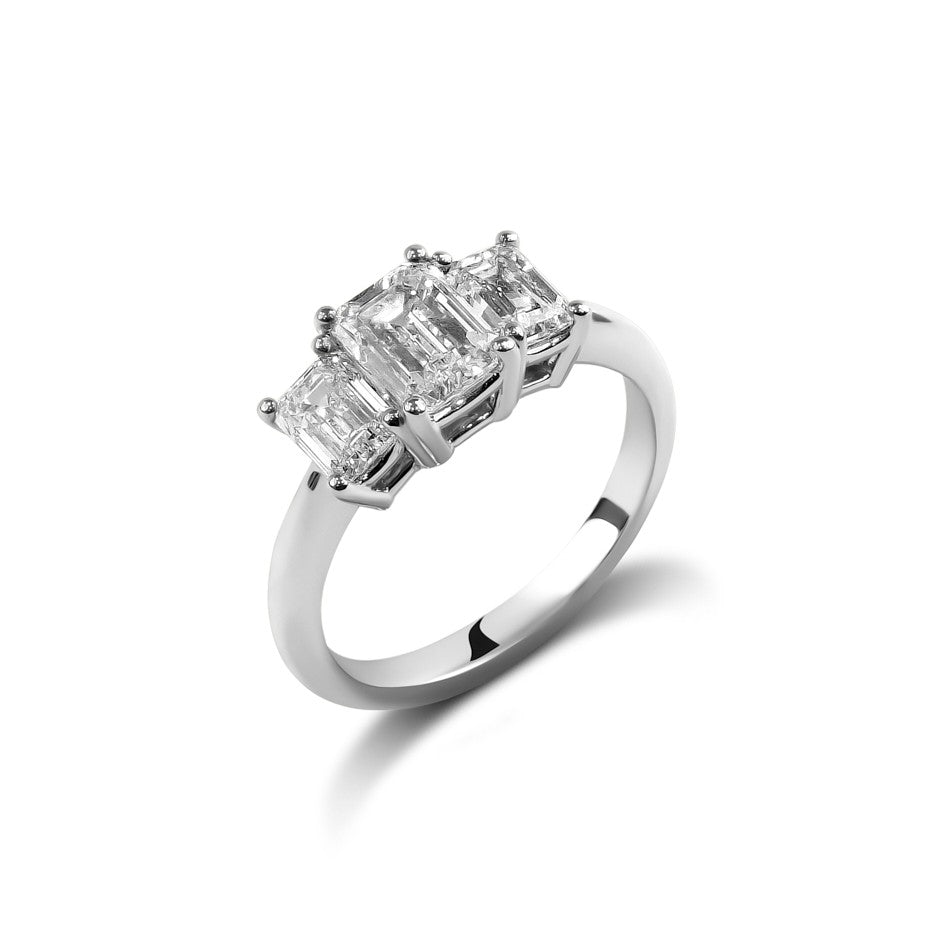 Emerald Cut Diamond Trilogy