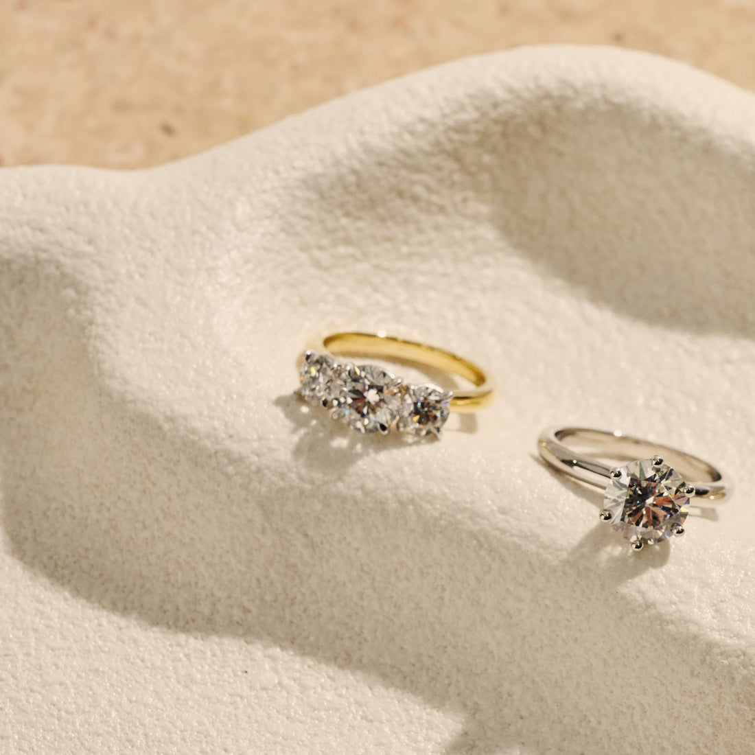 1.20ct Four Claw Diamond Trilogy