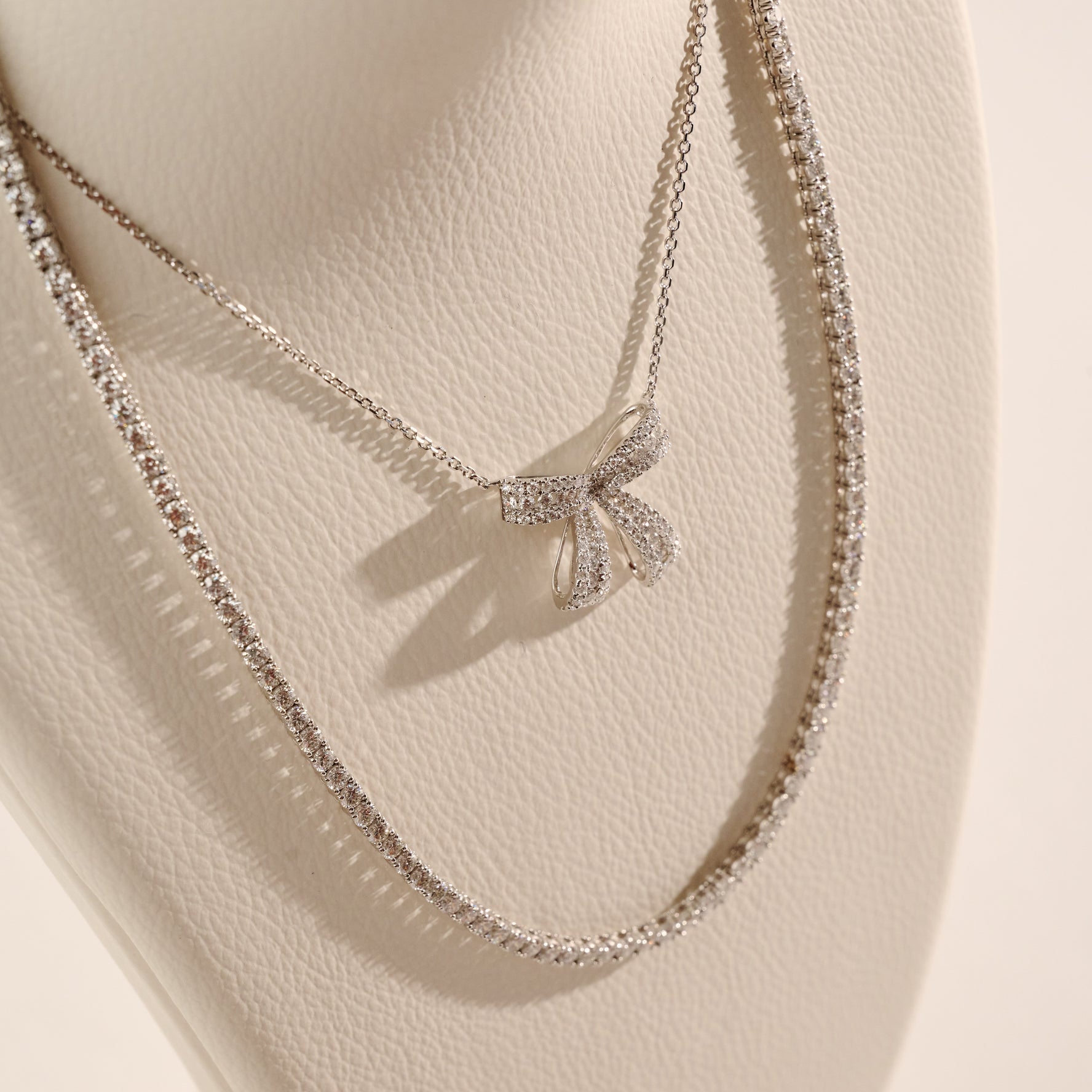 1.14ct Diamond Bow Pendant in 18ct White Gold