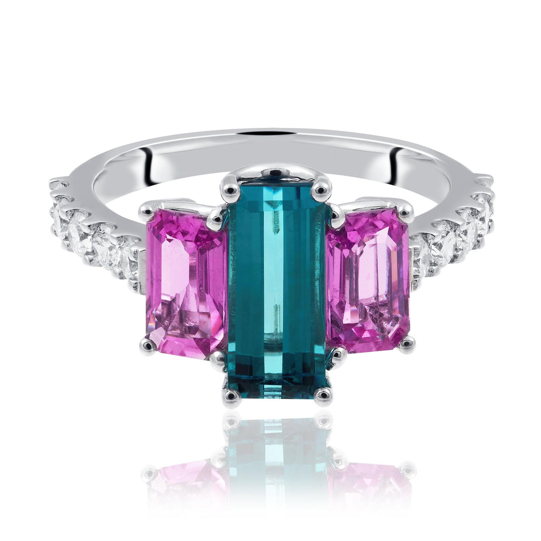 Tourmaline and Pink Sapphire Ring