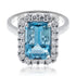 Aquamarine and Diamond Halo