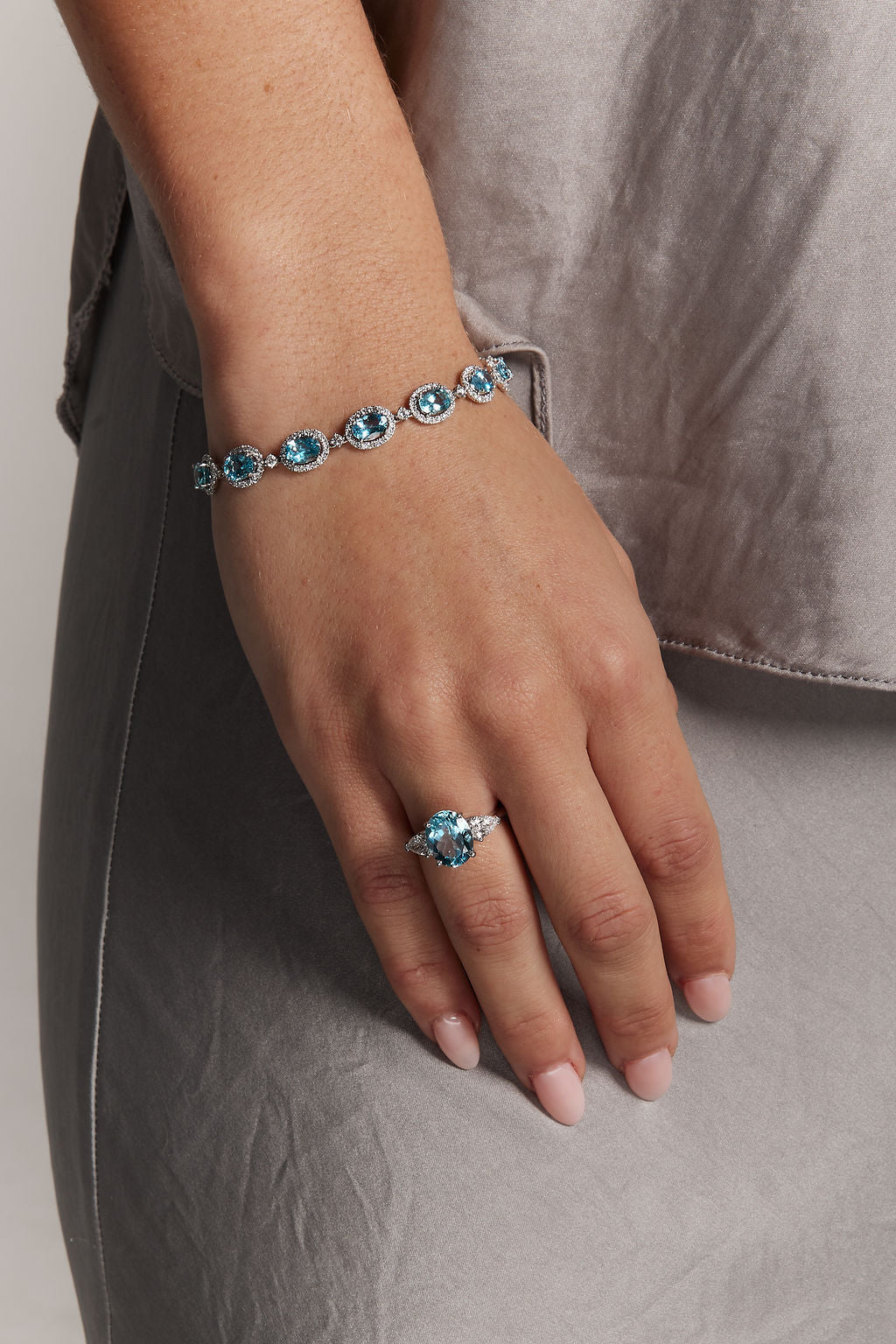 Aquamarine Bracelet and Aquamarine Ring