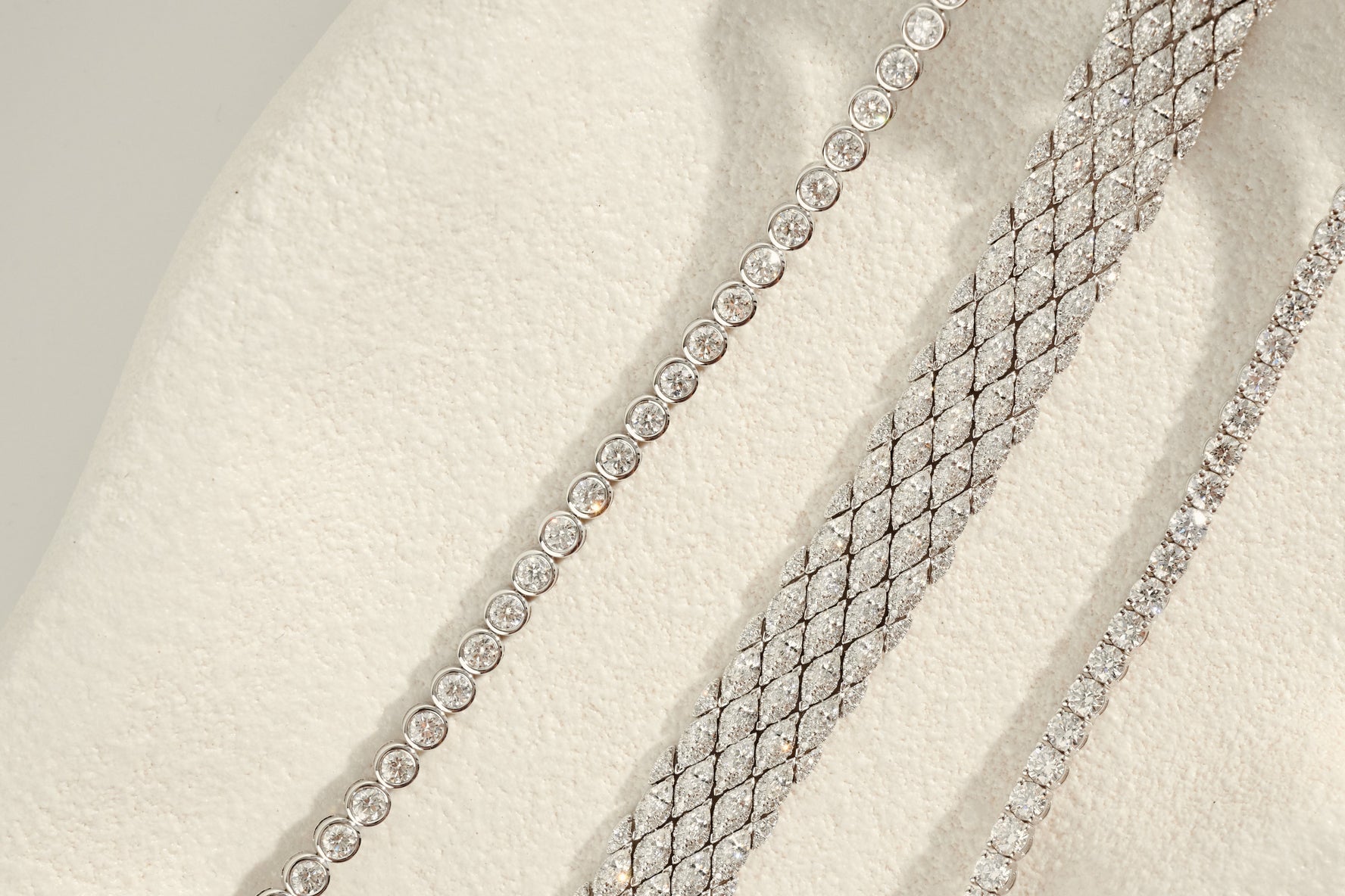 3.55ct Bezel Set Diamond Bracelet in 18ct White Gold